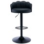 Modern Amortisörlü Döşemeli Bar Sandalyesi – Siyah | Ayarlanabilir Yükseklikli Döner Bar Taburesi