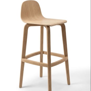 Masif Ahşap Bar Sandalyesi | Doğal Ahşap Modern Bar Taburesi