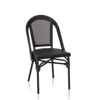 Alüminyum Kolsuz Starbucks Sandalyesi – File Sırtlı, Dış Mekân Uyumlu