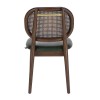 Zerola Ahşap Kolsuz Cafe Sandalyesi | Hasır Sırtlı Modern Cafe Sandalyesi