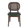 Zerola Ahşap Kolsuz Cafe Sandalyesi | Hasır Sırtlı Modern Cafe Sandalyesi
