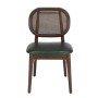 Zerola Ahşap Kolsuz Cafe Sandalyesi | Hasır Sırtlı Modern Cafe Sandalyesi