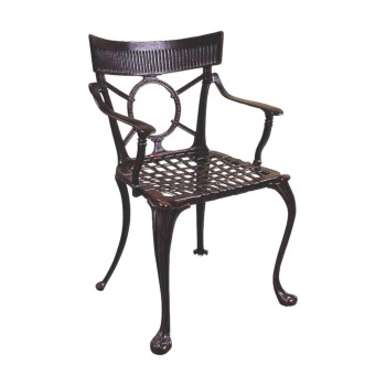 Alüminyum Döküm Kollu Sandalye – Klasik Tasarım, Dış Mekâna Uygun