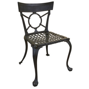 Alüminyum Döküm Kolsuz Sandalye – Klasik Tasarım, Dış Mekâna Uygun