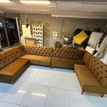 Premium U Form Chester Cafe Bar Loca Koltuk Oturma Grubu