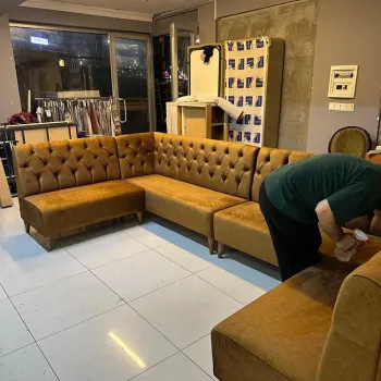 Premium U Form Chester Cafe Bar Loca Koltuk Oturma Grubu