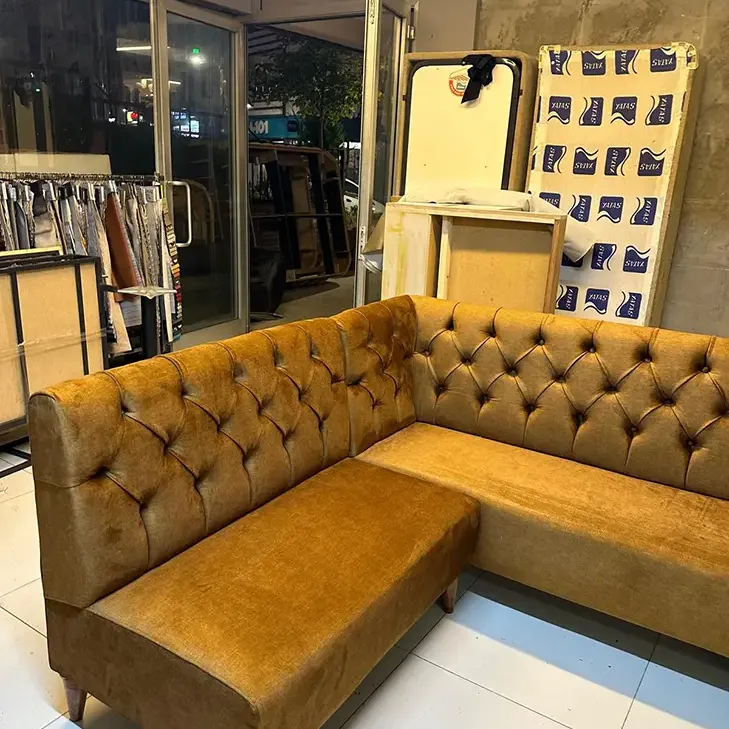 Premium U Form Chester Cafe Bar Loca Koltuk Oturma Grubu