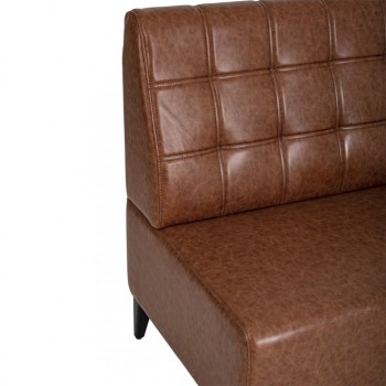 Retro Kahverengi Deri Bank Koltuğu Modelleri